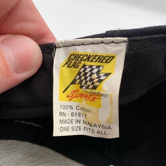 Darrell Waltrip Western Auto Vintage Black Checkered Flag Sports Snapback Hat - Picture 6 of 6